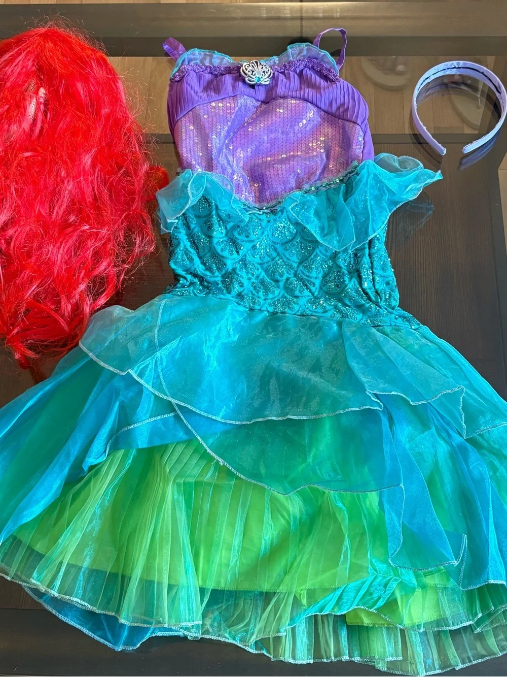 Purple & Teal Mermaid Dress-Up Costume for Kids size 5/6